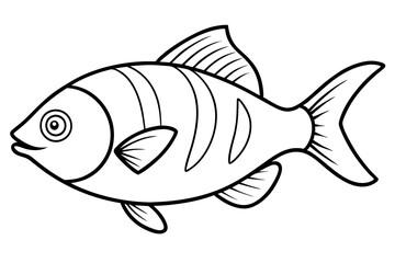 Piranha Ink Drawing Vector