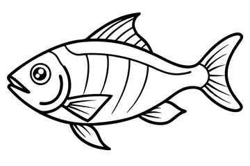Piranha Ink Drawing Vector
