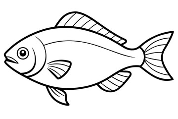 Piranha Ink Drawing Vector