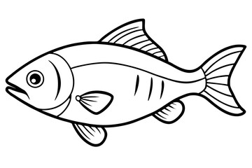 Piranha Ink Drawing Vector