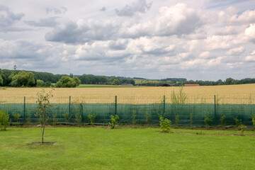 Fencing a private yard from an agricultural field