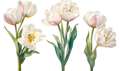 Floral flower vector Illustrations on white background