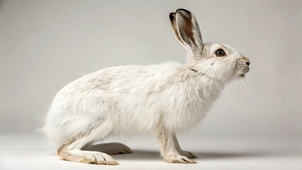 Obraz premium Arctic Hare on studio background 