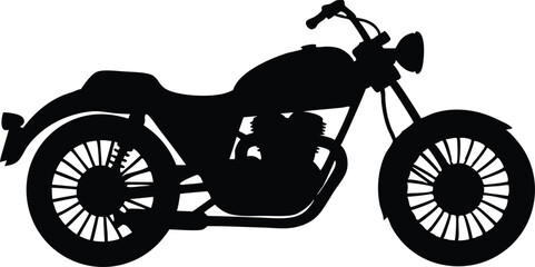 Modern motorbike icon silhouette black vector art work