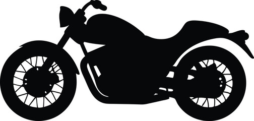 Silhouette black bike vector art work design