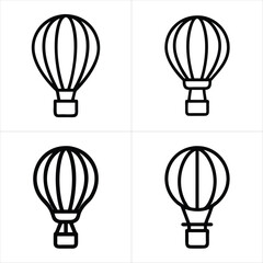 Obraz premium air balloon icon set 