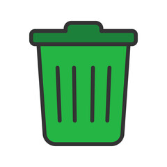 Recycling Bin icon vector image. Suitable for mobile apps, web apps and print media.