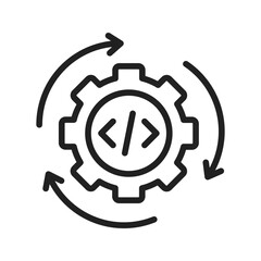 Settings icon vector image. Suitable for mobile apps, web apps and print media.