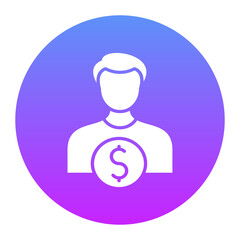 Male Finance Officer Icon