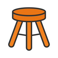 Stool icon vector image. Suitable for mobile apps, web apps and print media.