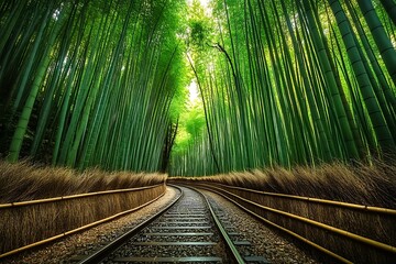 railway in the forest
