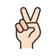 Victory icon vector image. Suitable for mobile apps, web apps and print media.