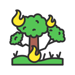 Wildfire icon vector image. Suitable for mobile apps, web apps and print media.