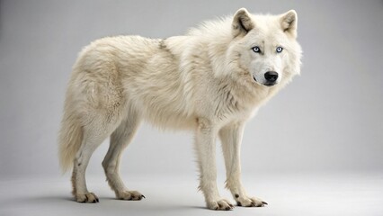 Obraz premium Arctic Wolf on studio background 