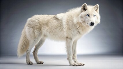 Obraz premium Arctic Wolf on studio background 