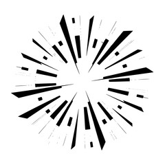 Obraz premium Abstract Geometric Burst Graphic, Minimalist Design