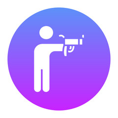Shooting in standing position Icon