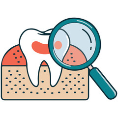 dirty tooth needing dental cleaning isolated vector illustration on white background