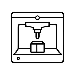 3d printer technology vector illustration for rapid prototyping and additive manufacturing design concept