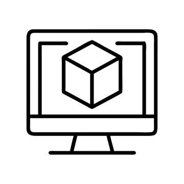 3d modeling software on computer screen for product design and engineering development process