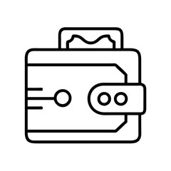 Wallet icon vector illustration of money wallet purse finance payment cash currency savings