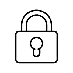 Lock icon security symbol padlock safety protection access secure closed privacy outline vector