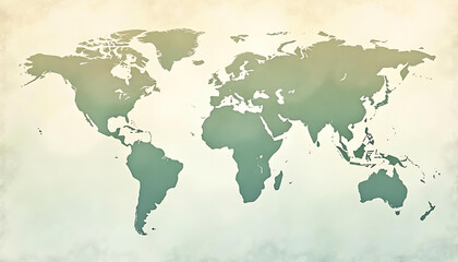 Vintage World Map on Parchment: A Global Perspective
