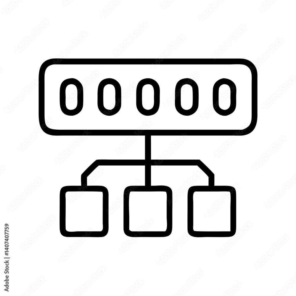 Poster hierarchical structure diagram showing parent child relationship in a tree like structure