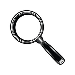 Simple Black Magnifying Glass Icon, Search and Discovery Vector Illustration