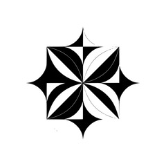 Geometric Floral Symmetry Pattern on Gradient Background