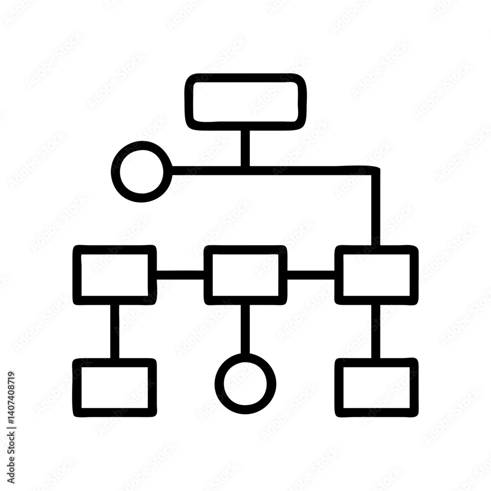 Poster organization chart diagram flowchart hierarchy structure company process workflow template design