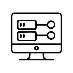 Fototapeta premium Computer network server connection diagram data center system architecture topology design icon