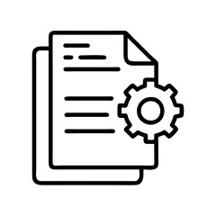 Document configuration settings icon vector illustration for business and management process