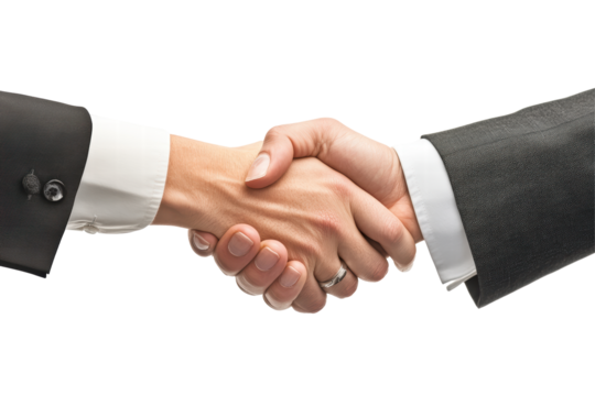 Isolated business handshake detail