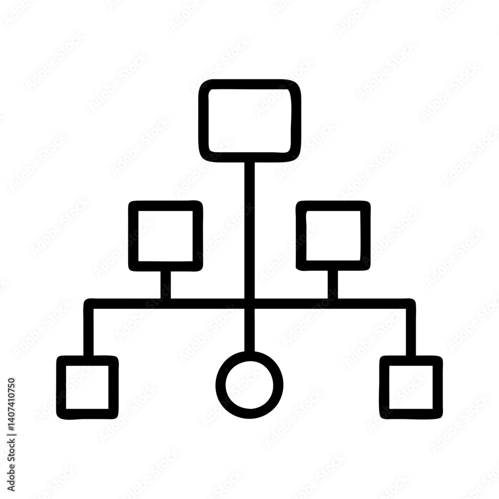 Poster organization chart diagram flow chart hierarchy structure business process diagram simple design