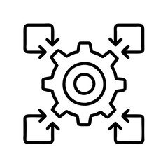 Gear mechanism with input arrows concept for process optimization and workflow management system design
