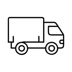 Delivery truck vector icon for shipping company logistics and transportation services icon design