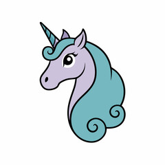 unicorn head vector