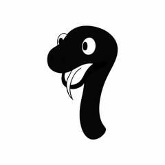 vector illustration of cartoon snake