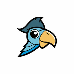 parrot head with an eye patch