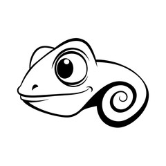 chameleon cartoon isolated on white background