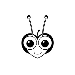 Naklejka premium Butterfly head 