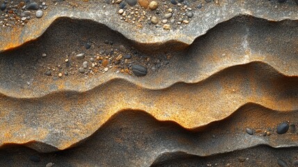 Obraz premium close-up of natural sand texture with wind-shaped wave patterns 