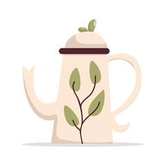 Collection of vector illustrations featuring ceramic teapots with unique decorative elements — perfect for design, packaging, and prints.
