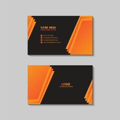 Modern and Stylish Business Card Design with Orange and Black Color Scheme