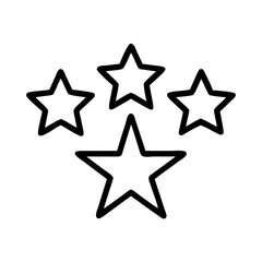 Obraz premium Download four stars rating vector image for graphic design projects and presentations use now free