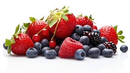 Obraz premium blueberries fruit white background