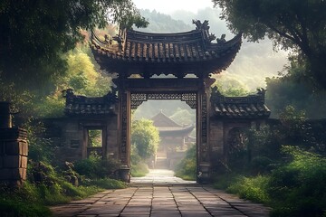 Obraz premium a traditional chinese gate