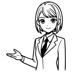 Businesswoman Giving Presentation.