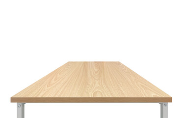 Side view of empty wooden table, PNG transparent.